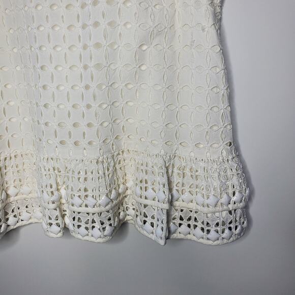 Anthropologie Maeve Monika Blouse Beaded Eyelet Peplum in Excellent condition - Picture 10 of 10